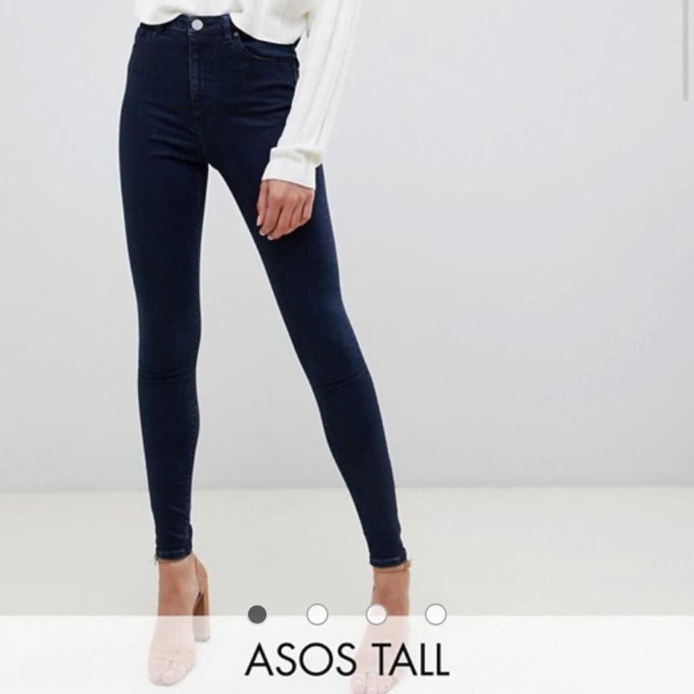 ASOS Design Tall Ridley High Waisted Skinny Jeans